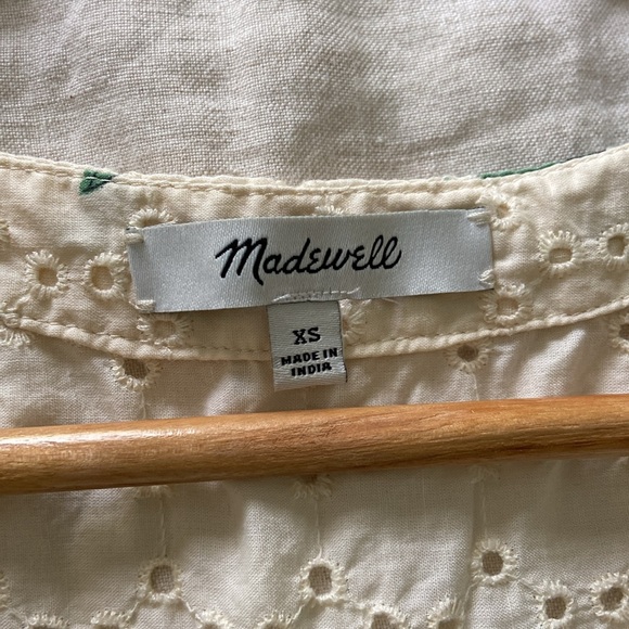 Madewell Eyelet Village Floral Ruffle Sleeve Top - Picture 5 of 6